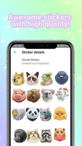 اسکرین شات برنامه Funny Animal Emoji Stickers 2
