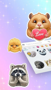 اسکرین شات برنامه Funny Animal Emoji Stickers 3
