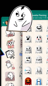 اسکرین شات برنامه Ghost Life Emoji Stickers 4