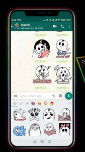 اسکرین شات برنامه Ghost Life Emoji Stickers 1
