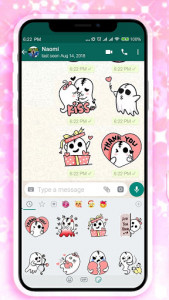 اسکرین شات برنامه Ghosts In Love Emoji Stickers 1