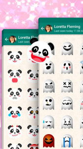 اسکرین شات برنامه Ghosts In Love Emoji Stickers 4