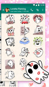 اسکرین شات برنامه Ghosts In Love Emoji Stickers 5