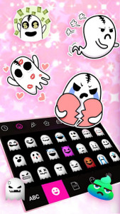 اسکرین شات برنامه Ghosts In Love Emoji Stickers 3