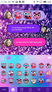 اسکرین شات برنامه Glitter Emoji Stickers for Chatting (Add Stickers) 4
