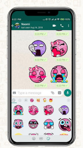 اسکرین شات برنامه Glitter Emoji Stickers for Chatting (Add Stickers) 2