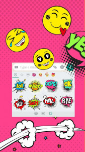 اسکرین شات برنامه Pop Style Word Emoji Stickers 2