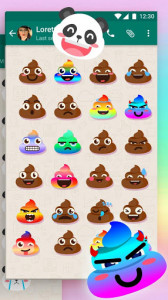 اسکرین شات برنامه Rainbow Poop Emoji Stickers 5