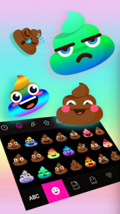 اسکرین شات برنامه Rainbow Poop Emoji Stickers 3