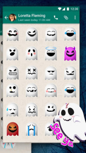 اسکرین شات برنامه Scary Ghost Emoji Stickers 5
