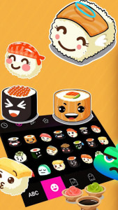 اسکرین شات برنامه Yummy Sushi Emoji Stickers 3