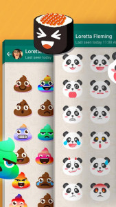 اسکرین شات برنامه Yummy Sushi Emoji Stickers 4