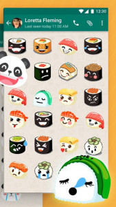 اسکرین شات برنامه Yummy Sushi Emoji Stickers 5