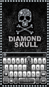 اسکرین شات برنامه Diamondskull Keyboard Theme 1