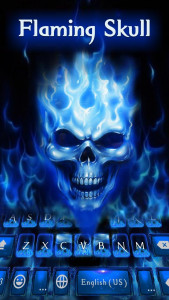 اسکرین شات برنامه Flaming Skull Theme 1