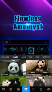 اسکرین شات برنامه Black Neon 3D Keyboard Theme 4