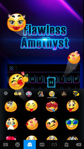 اسکرین شات برنامه Black Neon 3D Keyboard Theme 3