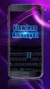 اسکرین شات برنامه Black Neon 3D Keyboard Theme 1