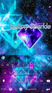 اسکرین شات برنامه Galaxysparkle Keyboard Theme 2