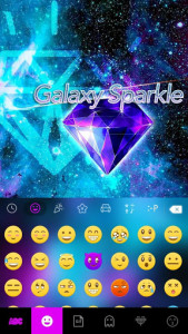اسکرین شات برنامه Galaxysparkle Keyboard Theme 3