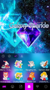 اسکرین شات برنامه Galaxysparkle Keyboard Theme 4