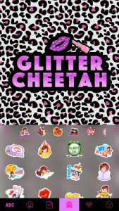 اسکرین شات برنامه Glittercheetah Keyboard Theme 4