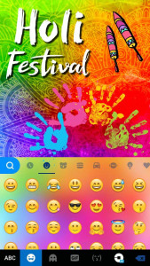 اسکرین شات برنامه Holi Festival Keyboard Theme 3