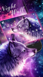 اسکرین شات برنامه Starry Wolf Keyboard Theme 4