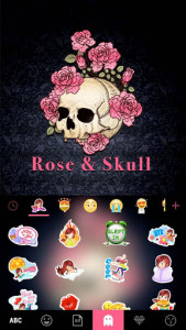 اسکرین شات برنامه Roseskull Keyboard Theme 4