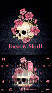 اسکرین شات برنامه Roseskull Keyboard Theme 1
