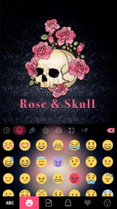 اسکرین شات برنامه Roseskull Keyboard Theme 2
