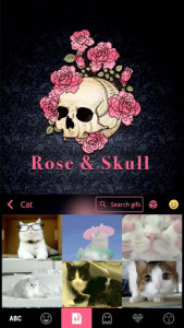 اسکرین شات برنامه Roseskull Keyboard Theme 3