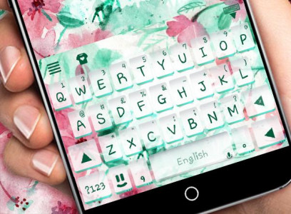 اسکرین شات برنامه Springtime Flowers Keyboard Th 4