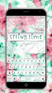 اسکرین شات برنامه Springtime Flowers Keyboard Th 3