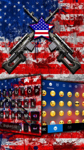 اسکرین شات برنامه American Guns Keyboard Theme 2