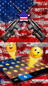 اسکرین شات برنامه American Guns Keyboard Theme 3