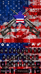 اسکرین شات برنامه American Guns Keyboard Theme 1