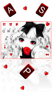 اسکرین شات برنامه Anime Girl Keyboard Background 2