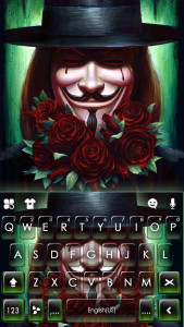 اسکرین شات برنامه Anonymous Man Smile Keyboard Theme 5