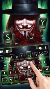 اسکرین شات برنامه Anonymous Man Smile Keyboard Theme 2