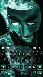 اسکرین شات برنامه Anonymous Mask Keyboard Theme 4