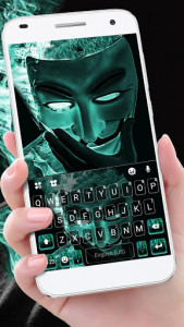 اسکرین شات برنامه Anonymous Mask Keyboard Theme 1