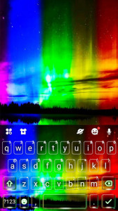 اسکرین شات برنامه Aurora Nothern Lights Keyboard Theme 5