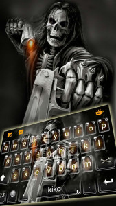 اسکرین شات برنامه Badace Skull Guns Keyboard - cool gun theme 1