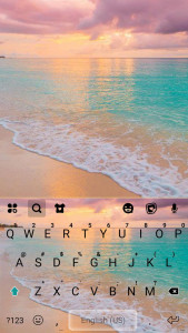 اسکرین شات برنامه Beach Sunset Keyboard Background 5
