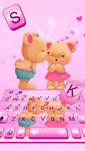 اسکرین شات برنامه Bear Couple Keyboard Theme 2