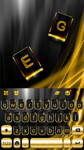 اسکرین شات برنامه Black Gold Luxury Keyboard The 5
