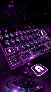 اسکرین شات برنامه Black Neon Tech Keyboard Theme 2