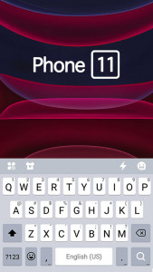 اسکرین شات برنامه Black Phone 11 Keyboard Theme 5