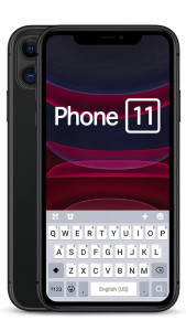 اسکرین شات برنامه Black Phone 11 Keyboard Theme 2